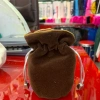 Drawstring bag, accessory bag, velvet bag. Round-bottom bag Specification image